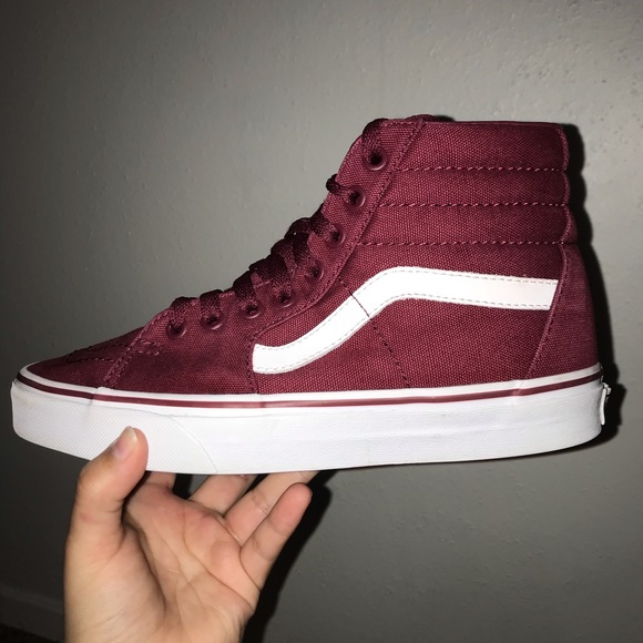 Vans Sk8-hi maroon high top vans - Picture 3 of 4